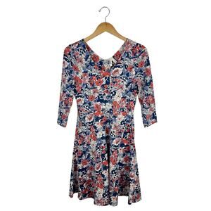 Pact Organic Cotton Spring Floral Fit & Flare Jersey Dress
